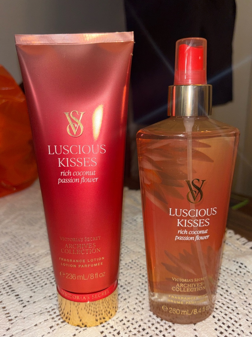 (Inventory 59 & 60) Victoria's Secret Luscious Kisses Lotion & Mist